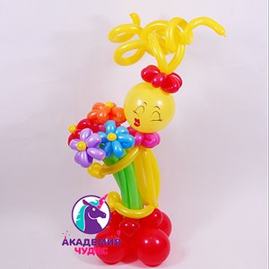 Фигура из шаров "Девочка смайл"