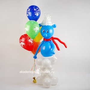 Фигура из шаров "Синий гномик"