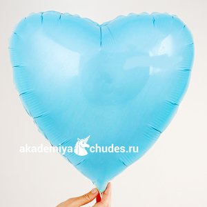 Фольгированный шар Сердце голубое