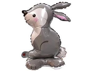 Ходячая фигура "Заяц серый", на подставке (надув воздухом)