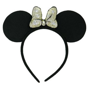 Карнавальный ободок "Милая мышка" с золотым бантиком