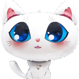 Фольгированный шар "Котенок белый"