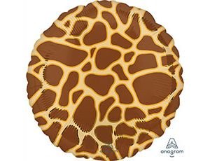 Фольгированный круг "Жираф Сафари принт"