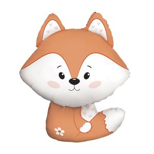 «Лисичка, Волшебный лес» мини, фольгированный шар на палочке (воздух)