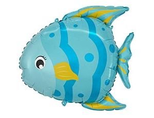 Фольгированный шар "Рыба голубая"