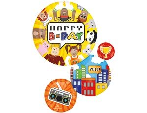 Фольгированный шар "HB Party Блоки Виртуальный Мир"