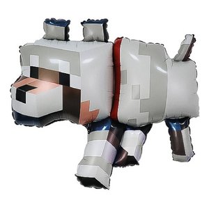 Фольгированный шар "Пиксельный волк"