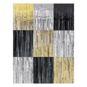 Занавес "Дождик Микс" Классика DIY, золото, серебро, черный