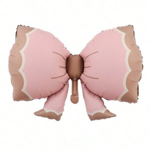 Фольгированный шар "Бант розово-бежевый"