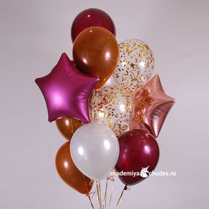 "Теплый вечер" фонтан из 12 воздушных шаров