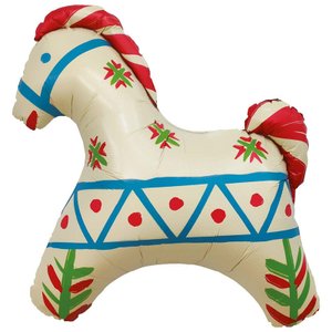 Фольгированный шар "Лошадка белая Русский узор"