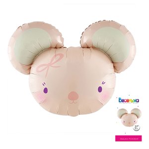 Фольгированный шар "Мышка розовая"