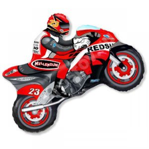 Фольгированный шар "Байкер (красный)"