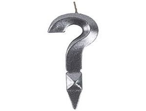 Свеча "Знак Вопроса" серебро