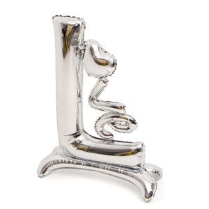 Фольгированный шар «Любовь в одной букве», серебро, воздух