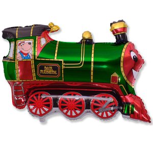 Фольгированный шар "Поезд зеленый"