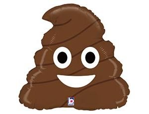 Фольгированный шар "Эмоции Смайлик Какашка"