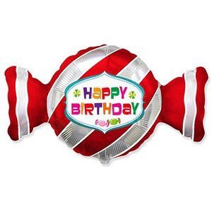 Фольгированный шар "HB Конфета красная"