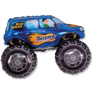 Фольгированный шар "Большой внедорожник (синий)"