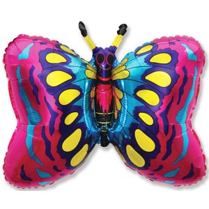 Фольгированный шар "Бабочка фуксия"