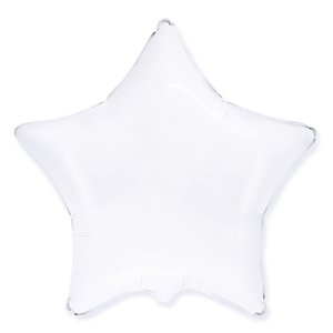 Фольгированный шар Звезда Белый