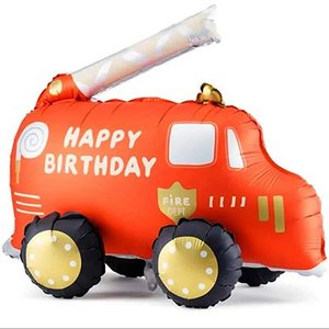 Ходячая фигура "Машина пожарная Happy Birthday" (надув воздухом)