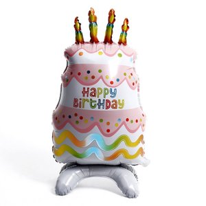 Ходячая фигура "Торт С Днем Рождения", на подставке (надув воздухом)