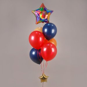 "Марсианская звезда" фонтан из 8 воздушных шаров