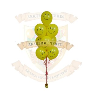 Фонтан из воздушных шаров "Смайлики"