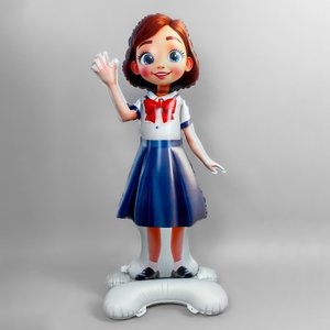 Ходячая фигура "Ученица", на подставке (надув воздухом)