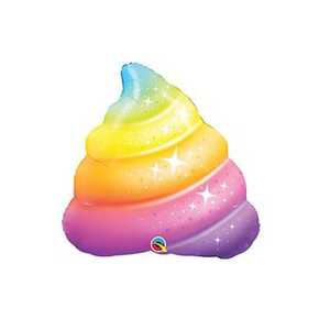 Фольгированный шар "Какашка радужная"