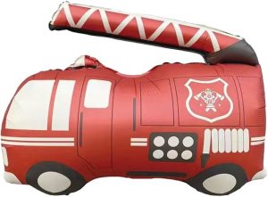 Фольгированный шар "Пожарная машина" красный, сатин