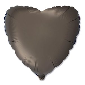 Фольгированный шар Сердце Кофейный сатин