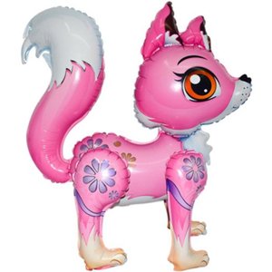 Ходячая фигура "Розовая лиса" (надув воздухом)