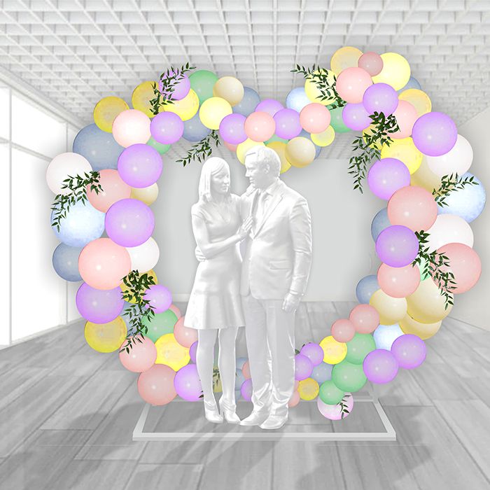 Фотозона из воздушных шаров на 8 марта