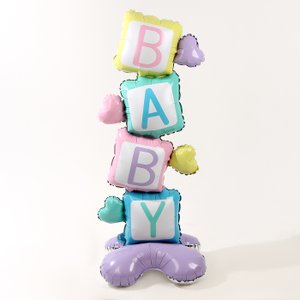 Ходячая фигура "Кубики — BABY", на подставке (надув воздухом)