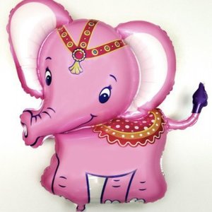 Фольгированный шар "Слоненок розовый"