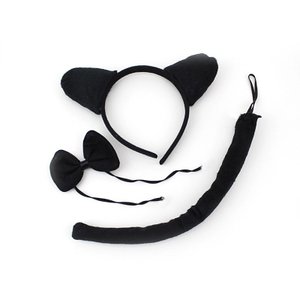 Карнавальный набор "Кот", Черный, 3 предмета