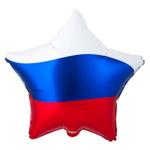 Фольгированный шар "Триколор Звезда"