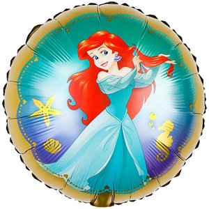 Фольгированный шар "Русалочка Ариэль" круг