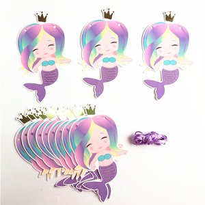 Гирлянда бумажная фигурная "Русалочка"