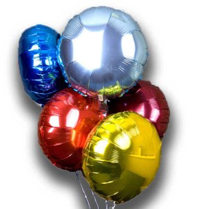 Фольгированный шар круг (ассорти), 1 шт.