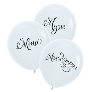 Воздушные шарики "Молодожены", 3 шт.