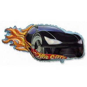 Фольгированный шар "Гонка (Тачка черная)"