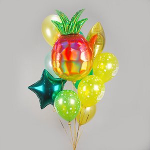 "Пина Колада" фонтан из 11 воздушных шаров