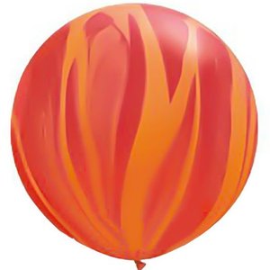 Метровый шар "Супер Агат Red Orange"