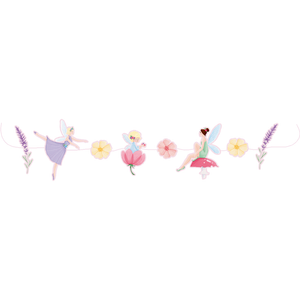 Гирлянда бумажная "С Днем Рождения!" Сказочный мир (фигурная форма)