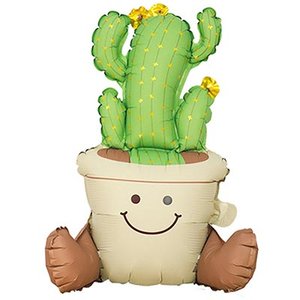 Ходячая фигура "Кактус в горшке", на подставке (надув воздухом)