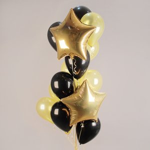 "Нефть мини" (10"/25 см) фонтан из 16 воздушных шаров