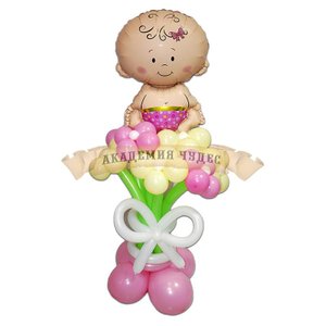 Фигура из шаров "Лялька в букете"